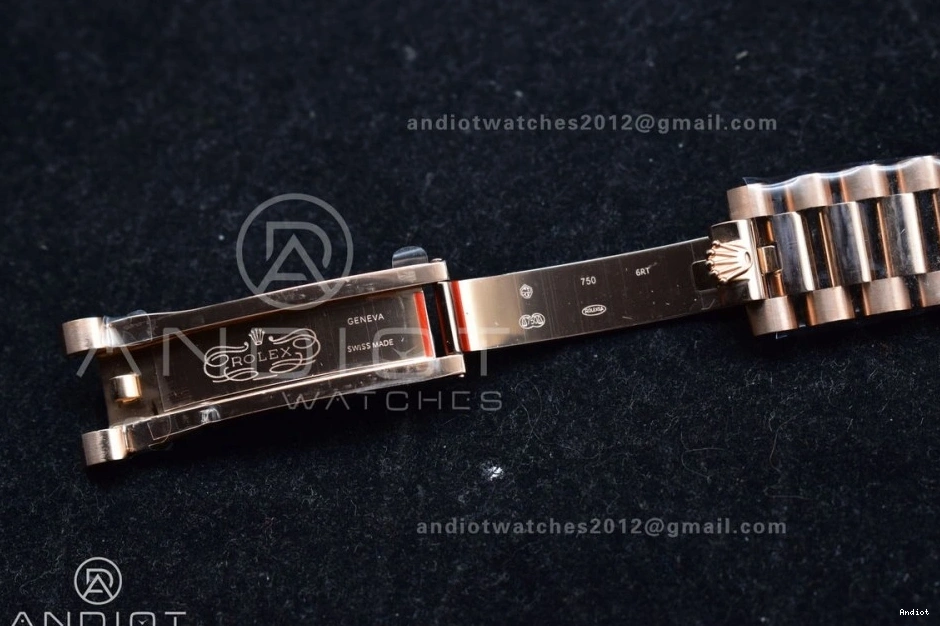 Dial QF DayDate with Square President Bracelet Edition RG Best Silver V5 36 (Gain 904L Steel Weight) Diamond on vr3255 0121